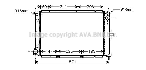 AVA QUALITY COOLING Jäähdytin,moottorin jäähdytys DN2249